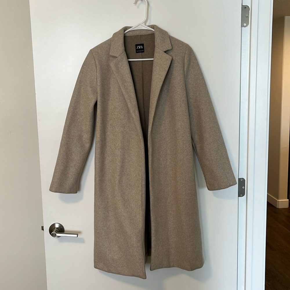 Zara felt textured coat